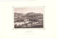 Ilsenburg: Stadt vom Hüttenwerk aus, um 1855 (aus: Brückner "Harz-Album")