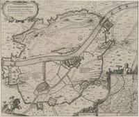 T' GENNEPPER HUYS/ belegert door syn Hoochheyt=/ Fredrick Hendrick prince van Oran=/ gien Grave van Nassou etc: inde/ Iare Ao 1641.