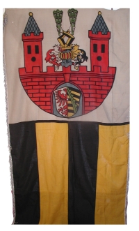 Fahne mit Stadtwappen und -farben (modern)