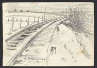 Eisenbahnstrecke im Winter