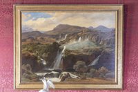 Ansicht einer südlichen Landschaft mit Wasserfällen (Tivoli) von Richard Freytag, um 1855