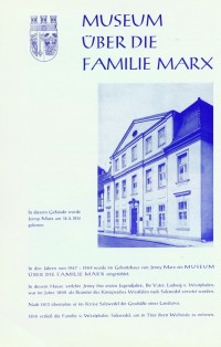 Informations- und Werbeblatt des Museums über die Familie Marx aus dem Jahre 1970