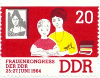 20-Pfennig-Briefmarke zum Frauenkongress des DFD der DDR im Jahre 1964