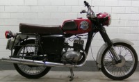 Motorrad MZ ETS 125 von 1972 in rot/schwarz