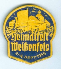 Veranstaltungsabzeichen Heimatfest Weißenfels 1955