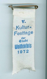 Veranstaltungsabzeichen für die V. Kulturfesttage der Stadt Weißenfels, 1972