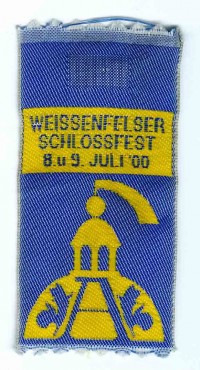 Veranstaltungsabzeichen zum Weißenfelser Schlossfest 2000