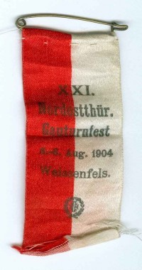 Veranstaltungsabzeichen zum XXI. Nordostthüringischen Gauturnfest in Weißenfels, 1904