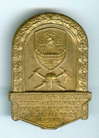 Veranstaltungsabzeichen zum 8. Kreisfeuerwehr Verbandstag 1929 in Weißenfels