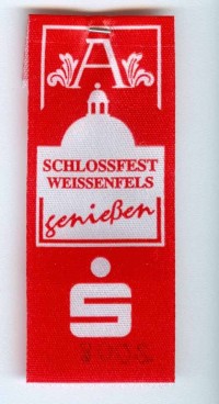 Veranstaltungsabzeichen für das Weißenfelser Schloßfest 2008