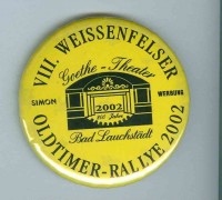 Veranstaltungsabzeichen zur VIII. Weißenfelser Oldtimer-Rallye 2002
