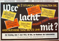 Plakat/Kultur "Wer lacht mit?", DDR, Weißenfels 1953