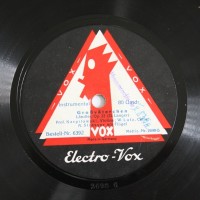 Schallplatte 80 rpm des Labels Vox-Schallplatten- und Sprechmaschinen A.-G., Berlin-Tiergarten