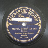 Schallplatte 78 rpm des Labels Beka Grand Record