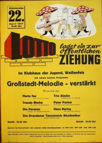 Plakat/Lotto "Öffentliche Ziehung ...", DDR, Weißenfels 1957