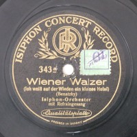 Schallplatte 78 rpm des Labels Isiphon Concert Record