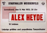 Plakat/Kultur "Alex Heyde", DDR, Weißenfels 1953
