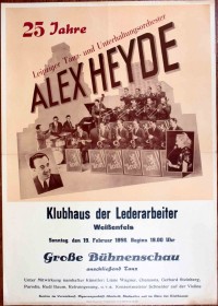 Plakat/Kultur "25 Jahre Leipziger Tanz- und Unterhaltungsorchester..., DDR, Weißenfels 1956