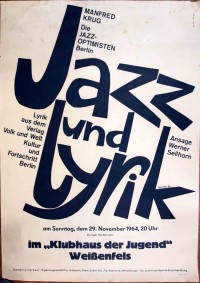 Plakat/Kultur "Jazz und Lyrik", DDR, Weißenfels 1964
