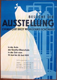 Plakat/Kultur/Bildung "Chemie gibt Brot, Wohlstand, Schönheit", DDR, Weißenfels 1959