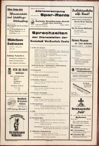 Plakat/Information/Werbung "Sprechzeiten der Dienststellen der Kreisstadt"