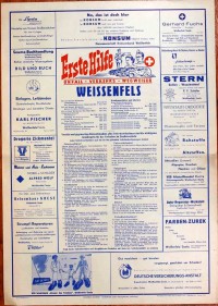 Plakat/Aushang "Unfall-Verkehrs-Wegweiser", DDR, Weißenfels 1958