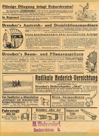 Werbeblatt Drescher`s Anstreich- und Desinfektionsmaschinen