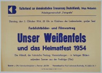 Unser Weißenfels und das Heimatfest 1954