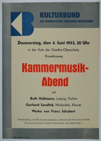 Kammermusikabend mit Werken von Franz Schubert, 1953