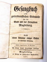 Gesangbuch, Fabersche Buchdruckerey 1821