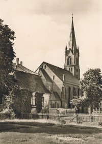 Ansichtskarte St. Katharinen Kirche, Wolmirstedt (1957)