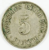 5 Pfennig, 1904, Deutsches Reich (2x)
