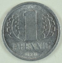 1 Pfennig, DDR, 1977-1990