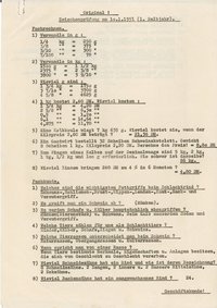 Fragen Zwischenprüfung 1. Halbjahr Ausbildung zum Fleischer, 1951