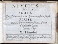 Admetus for a flute