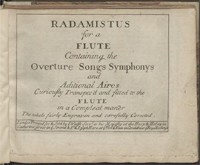 Radamistus for a flute