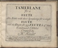 Tamerlane for a flute