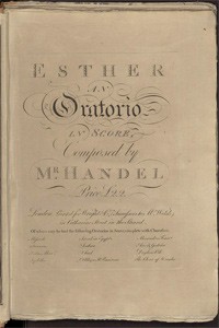 Esther, an oratorio