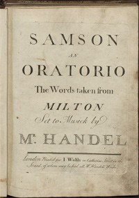 Samson, an oratorio.