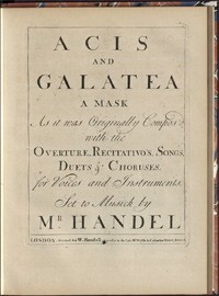 Acis and Galatea, a mask