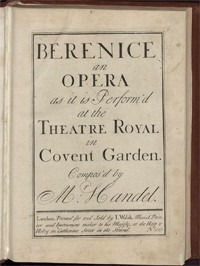 Berenice, an opera