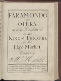 Faramondo, an opera
