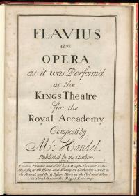 Flavius, an opera