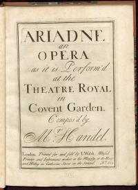 Ariadne, an opera