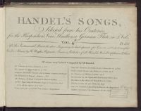 Handel’s songs selected from his oratorios : for the harpsichord, voice, hautboy, or german flute ; in 5 vols ; Vol. 4