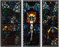 Triptychon "Paradies", "Christi Geburt", "Kreuzigung"